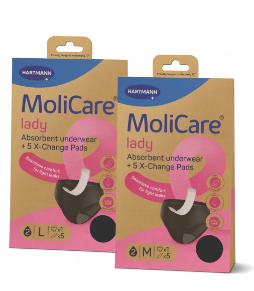 MoliCare® Eπαναπλενόμενο, Απορροφητικό εσώρουχο LADY με Ανταλλακτική Σερβιέτα X 5τεμ