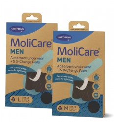 MoliCare® Επαναπλενόμενο, Απορροφητικό εσώρουχο MEN με Ανταλλακτική Σερβιέτα X 5τεμ 