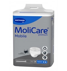 Molicare Premium Mobile .Εσώρουχα ακράτειας μιας χρήσης, Απορροφητικότητα 10 σταγόνες 14τεμ  
