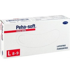 Peha-Soft Nitrile powderfree - Εξεταστικά Γάντια Νιτριλιόυ Λευκά χωρίς πούδρα (100τμχ.) 