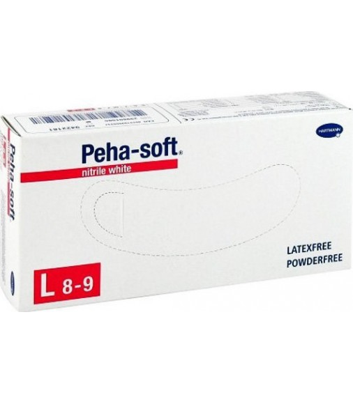 Peha-Soft Nitrile powderfree - Εξεταστικά Γάντια Νιτριλιόυ Λευκά χωρίς πούδρα (100τμχ.)
