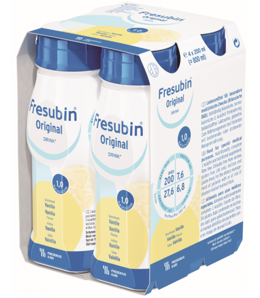 Fresubin Original Drink - Ισοθερμιδικό Συμπλήρωμα Διατροφής (4Χ200ml)