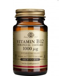 Solgar Βιταμίνη B12 1000 mcg Δοχείο με 100 Υπογλώσσια Δισκία