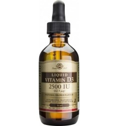 Solgar Υγρή Βιταμίνη D3 2500 IU (62.5 mcg) - Φυσική Γεύση Πορτοκαλιού  59ml