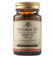 Solgar Βιταμίνη D3 (CHOLECALCIFEROL) 4000 IU Δοχείο με 60 Φυτοκάψουλες 