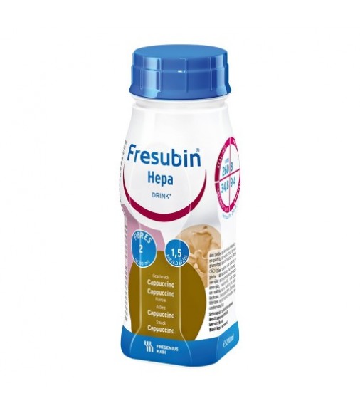 Fresubin® Hepa  Cappuccino - Ειδικό συμπλήρωμα διατροφής για ασθενείς με ηπατικές παθήσεις. (4Χ200ml)