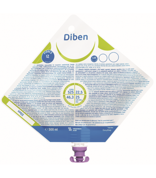 Fresubin Diben® - Δίαιτα για ασθενείς με διαταραχές στο μεταβολισμό της γλυκόζης. (15x500ml.)