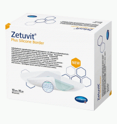Zetuvit Plus Silicone - Aυτοκόλλητα απορροφητικά επιθέματα με επιφάνεια σιλικόνης (10τεμ)