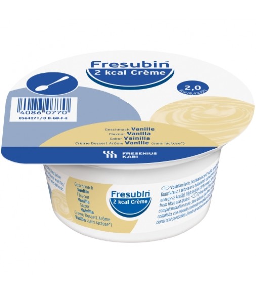 Fresubin® 2kcal Creme - Υπερπρωτεινικό και υπερθερμιδικό συμπλήρωμα διατροφής σε μορφή κρέμας. (4x125gr.)
