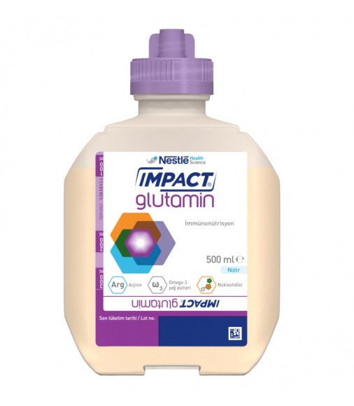 Nestle Impact Glutamine - Ανοσοδιατροφή Σε Υγρή Μορφή Για Πλήρη Εντερική Σίτιση Μέσω Καθετήρα12x500m