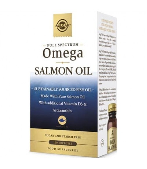 Solgar FULL SPECTRUM OMEGA SALMOIL OIL Συσκευασία με 120 Μαλακές Κάψουλες